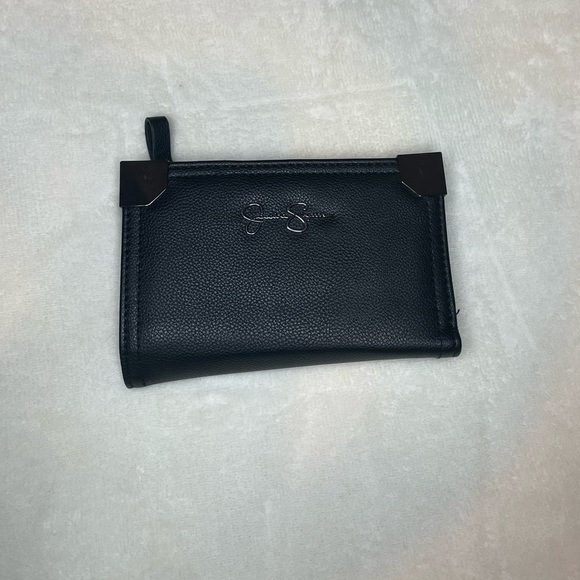 Jessica Simpson Frankie Double Gusset Bi Fold Wallet Black Large - Picture 1 of 8
